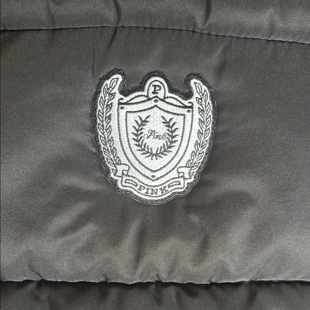 Victoria Secret Pink Black Puffer Tote Bag with Zip Closure - Picture 2 of 5